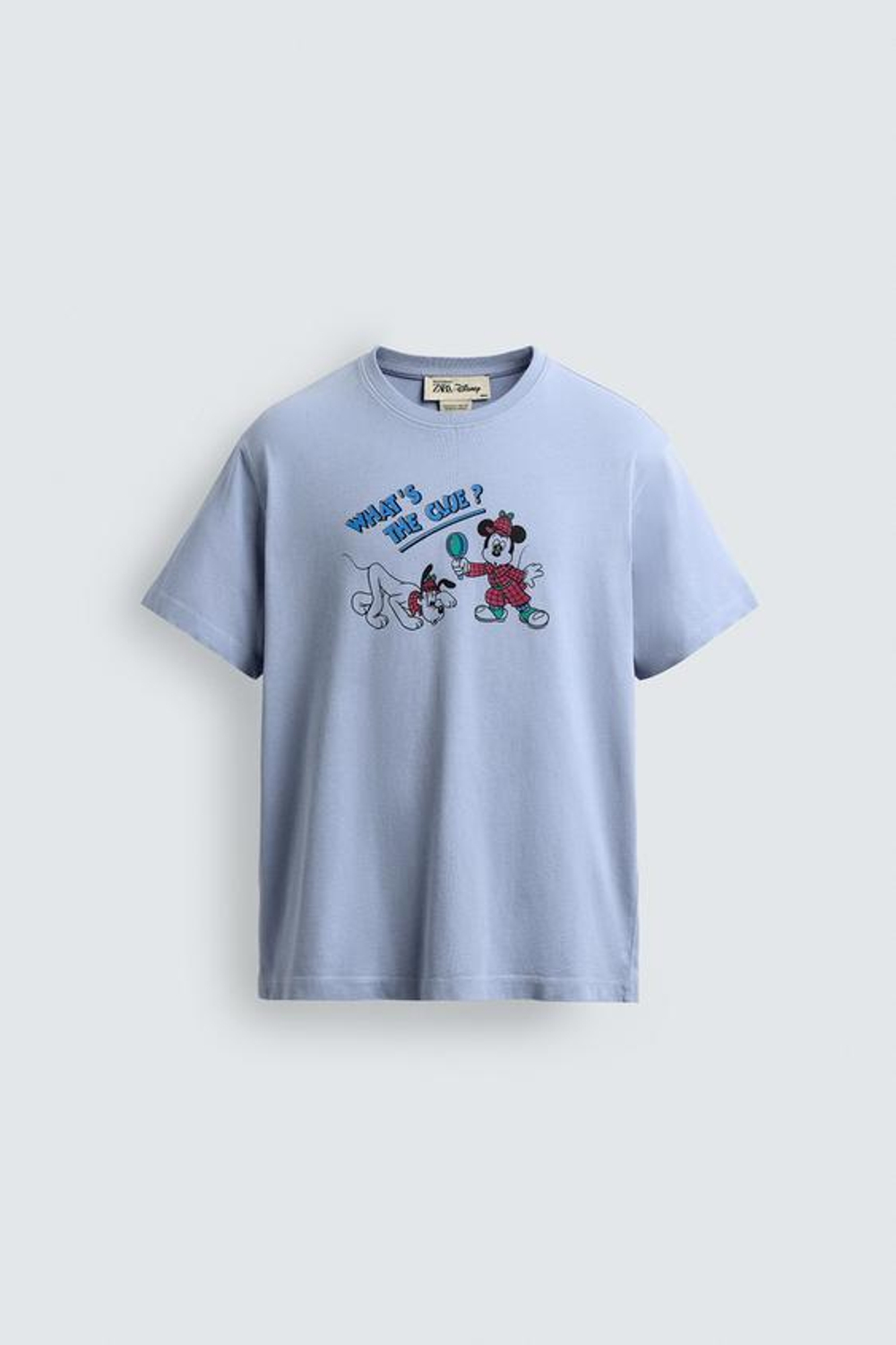ZARA HARRY LAMBERT X DISNEY ФУТБОЛКА MICKEY + PLUTO, НЕБЕСНО-ГОЛУБОЙ