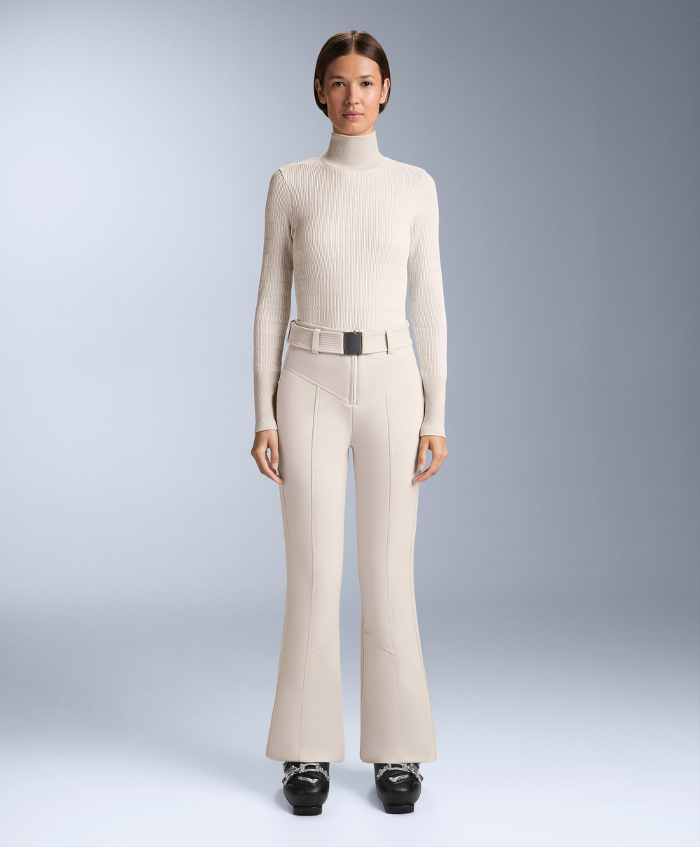 Oysho Бесшовная термофутболка с геометрическим узором Base Layer, светлый серо-коричневый