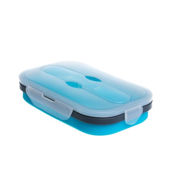 Контейнер силиконовый складной PREMIER 900мл с ловилкой (PR-FH016)