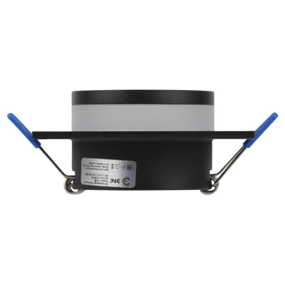 Встраиваемый светильник алюминиевый ЭРА KL88 BK MR16/GU5.3 черный | Алюминиевые встраиваемые светильники