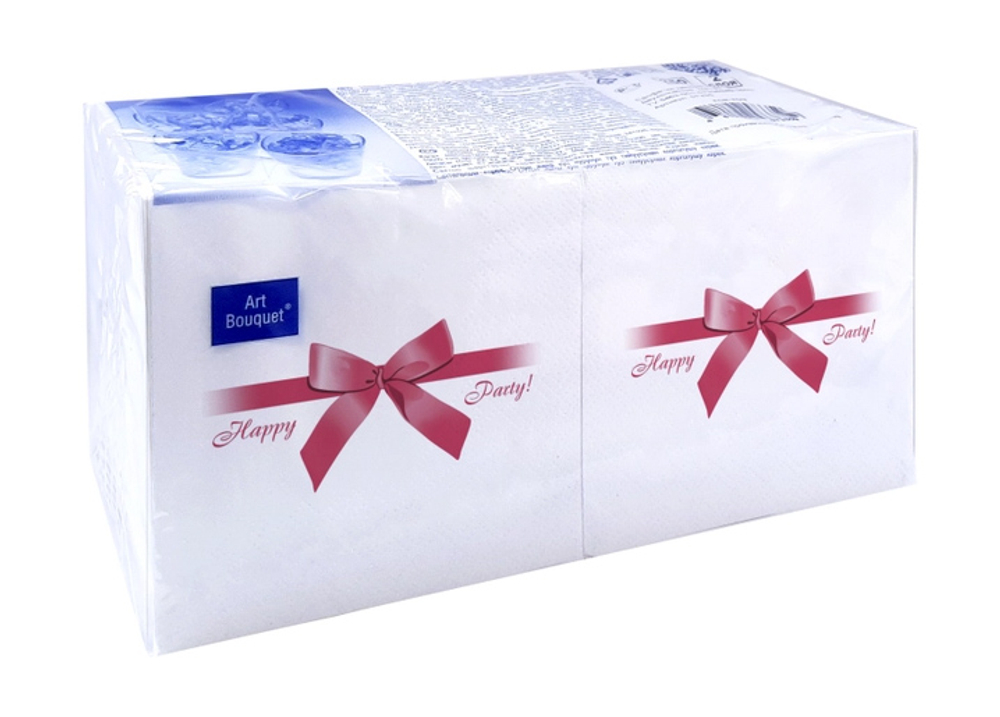 Салфетки бум DESNA BOUQUET 20*20 2сл Подарок бордовый (250л)