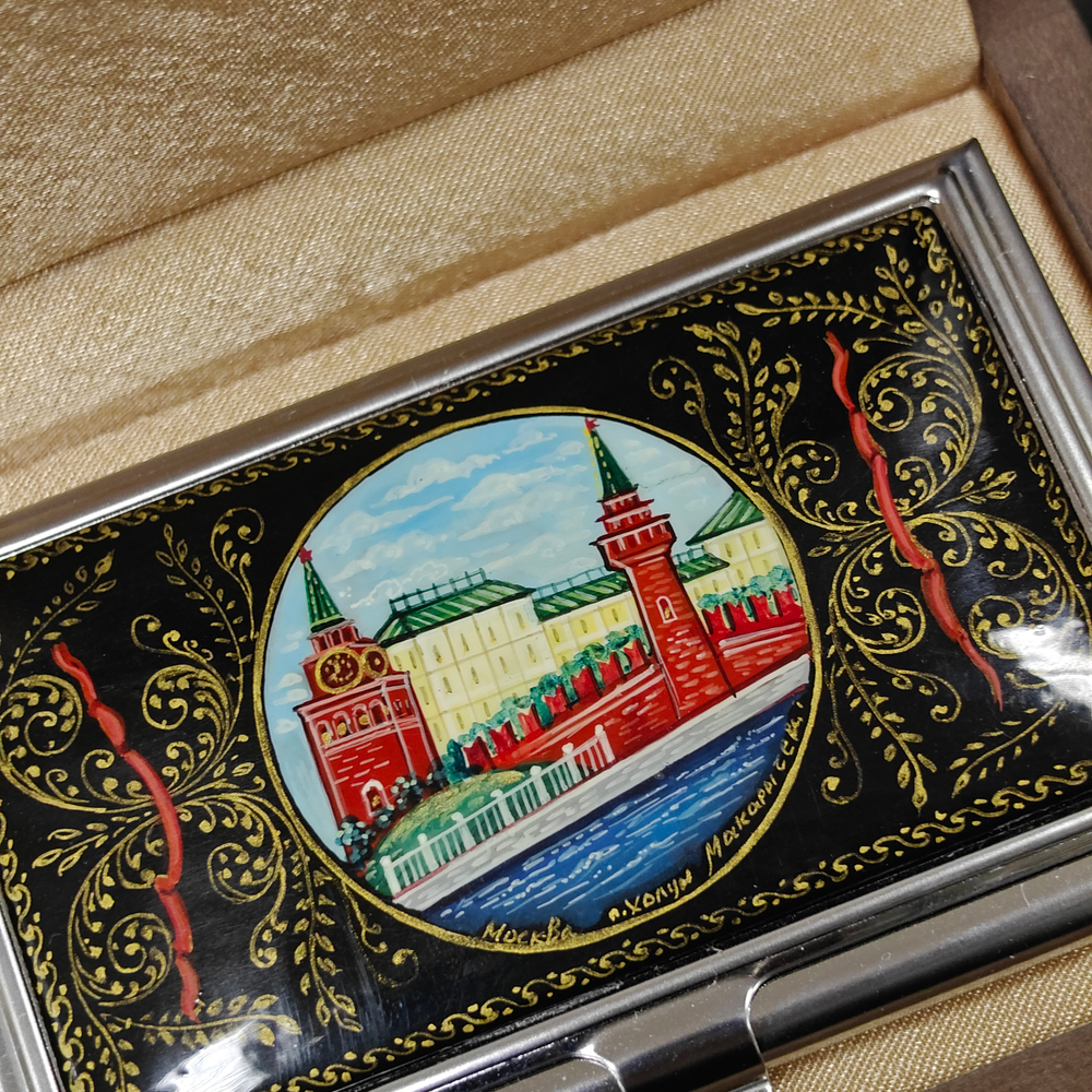 Визитница "Москва" (роспись Палех)