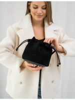 Сумка через плечо маленькая натуральная замша