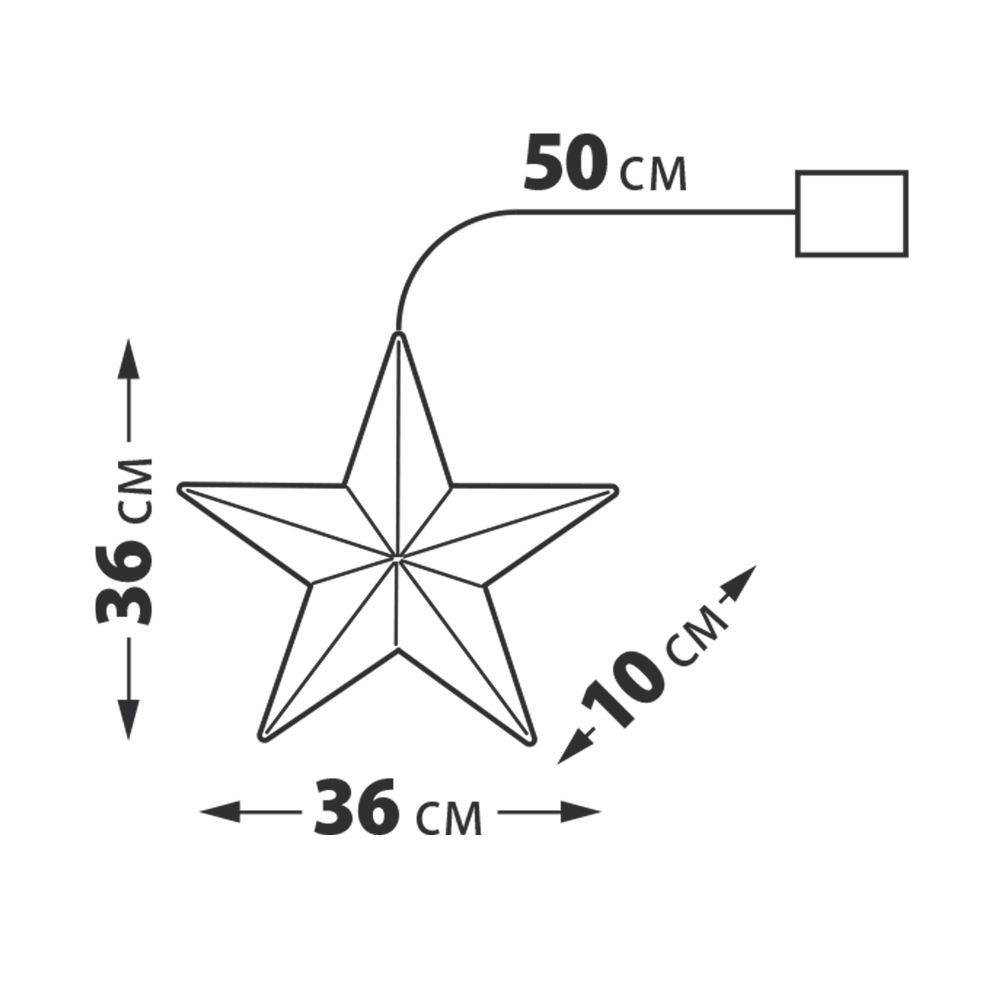 ULD-R505 3АА STAR Светильник декоративный Звезда. на батарейках 3AA не в-к. 100 светодиодов Белый свет. Цвет корпуса радужный. TM Uniel