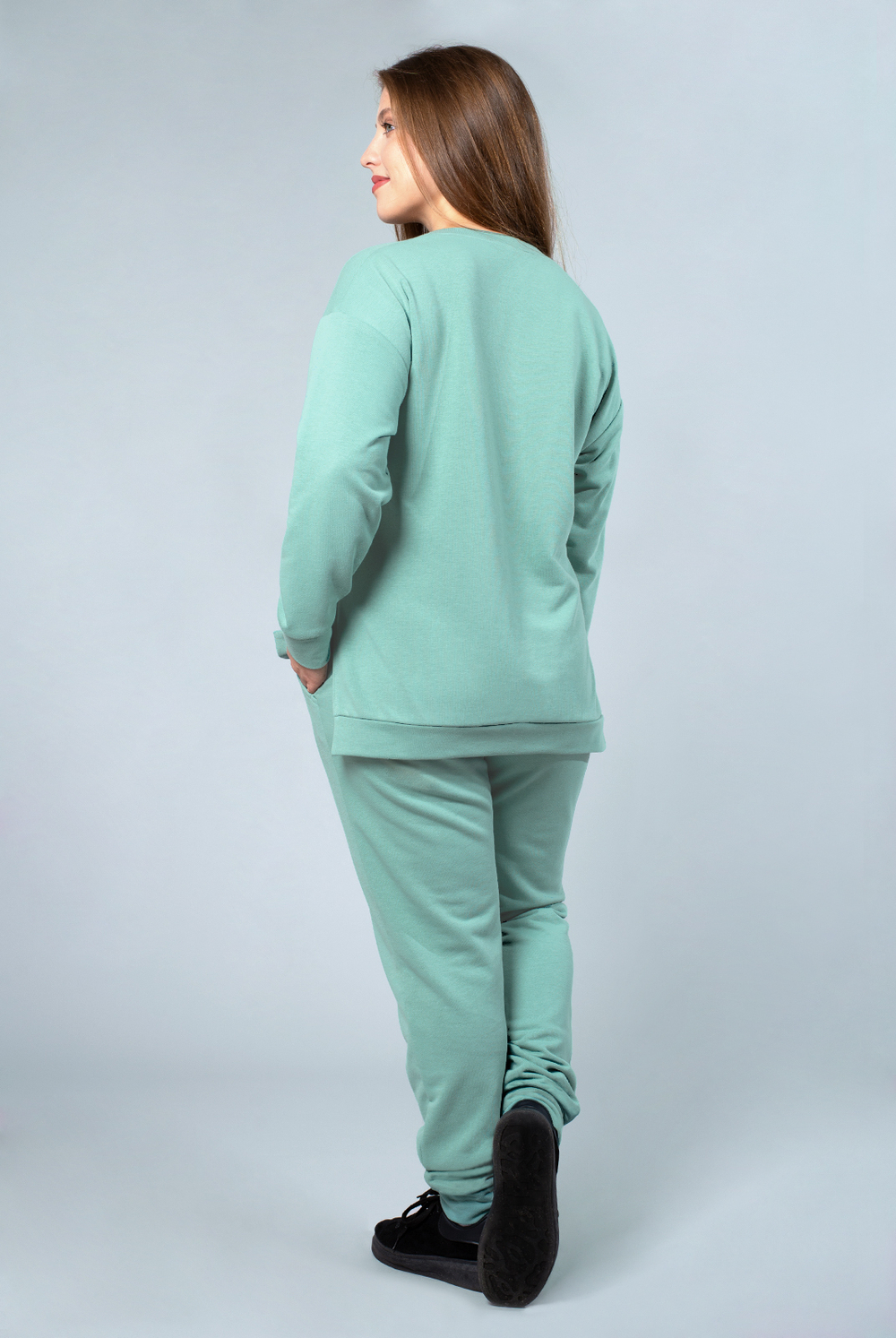 Костюм женский 3010АПА, шалфей #58Ш223010АПА