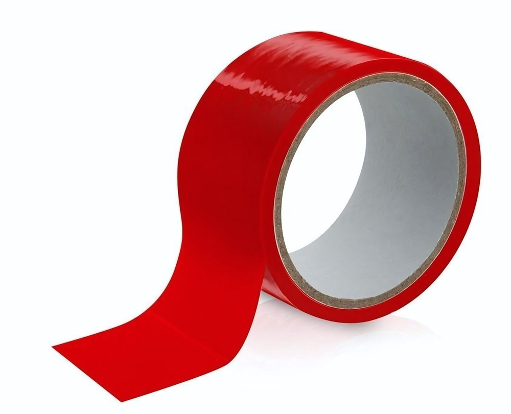 Красный скотч для фиксации - 15 м. (Цвет: красный)