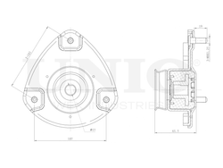 Опора амортизатора передняя правая UNIO RMP-13138