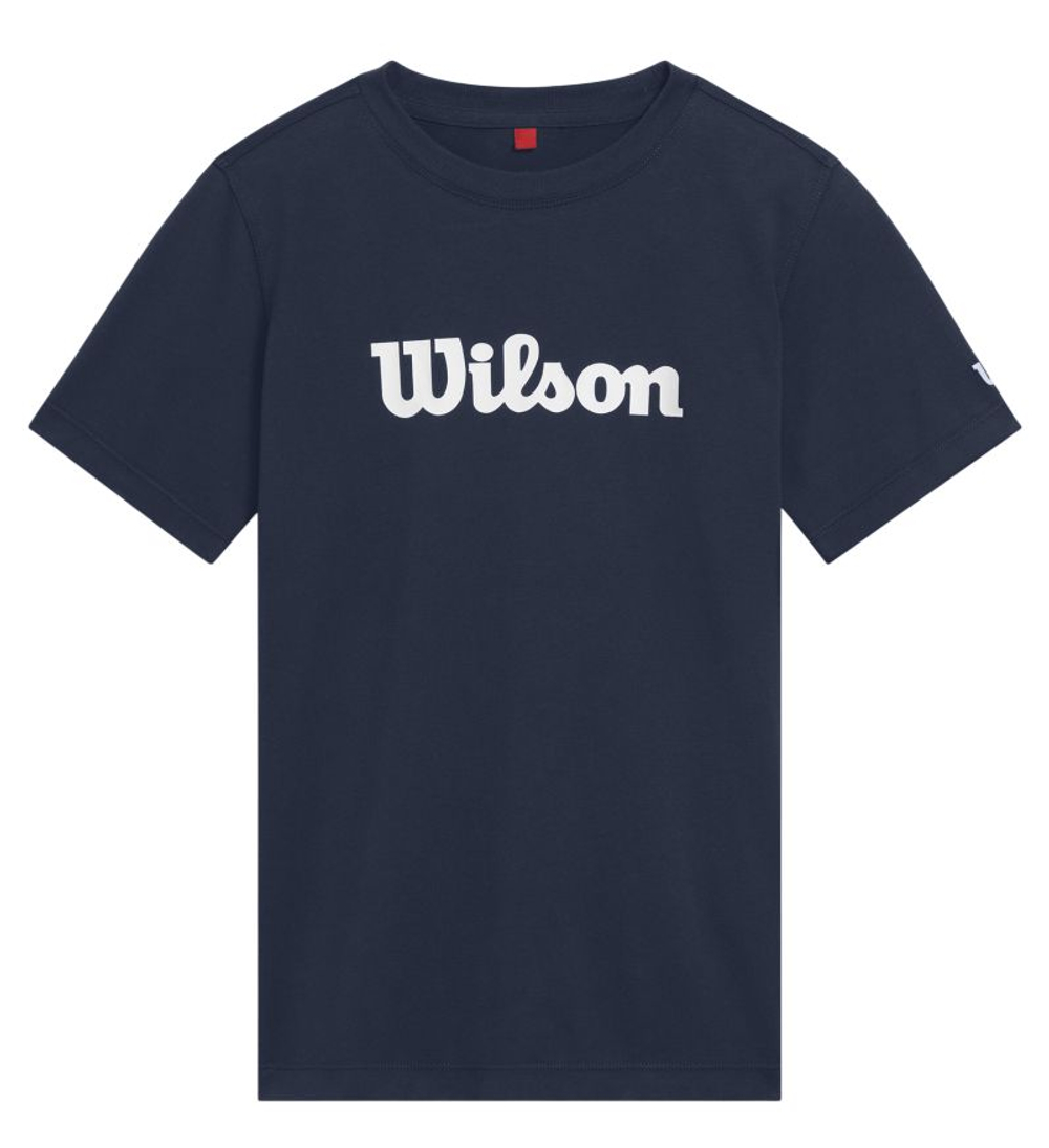 Детская теннисная футболка Wilson Youth Team Performance - classic navy