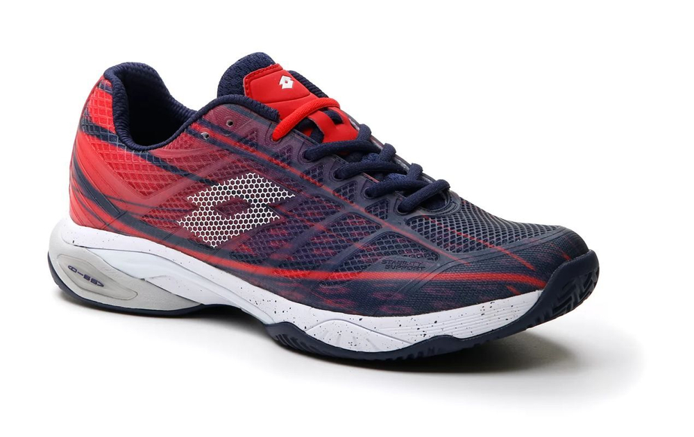 Теннисные кроссовки Lotto Mirage 300 Clay - navy blue/all white/red poppy