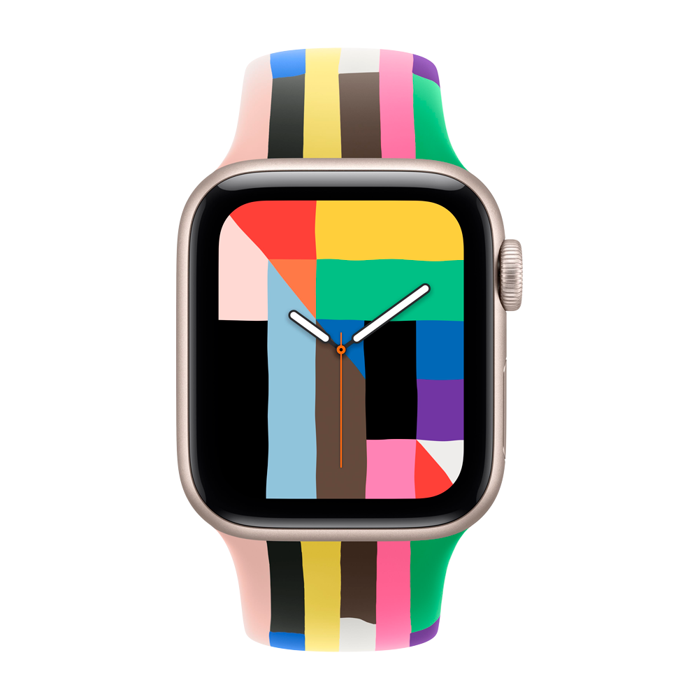 Умные часы Apple Watch SE 3 (2025) GPS, 40mm, Starlight Aluminium Case with Pride Edition Sport Band, S/M