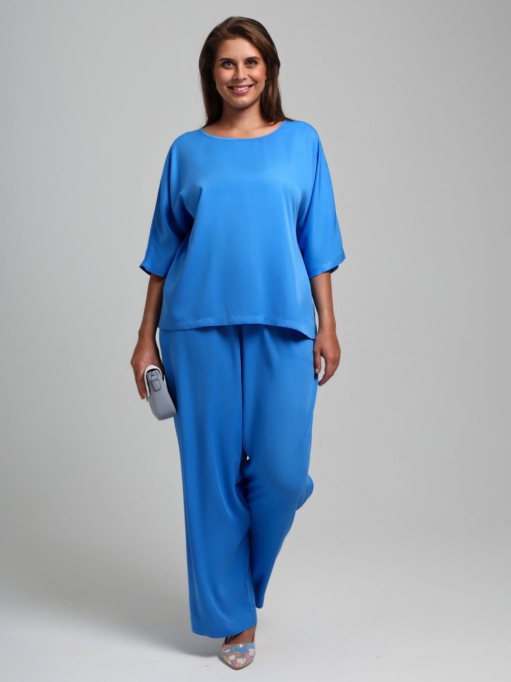Блузка Летний драйв-2 Виотекс ГОЛУБОЙ