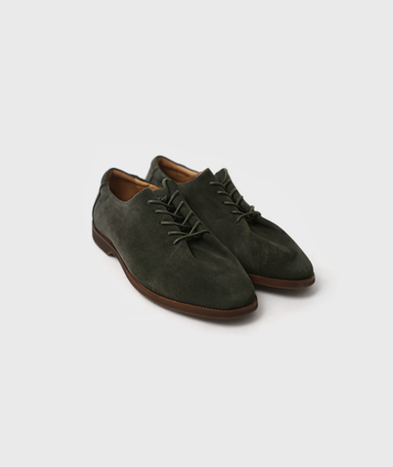 Ботинки мужские зеленые замша