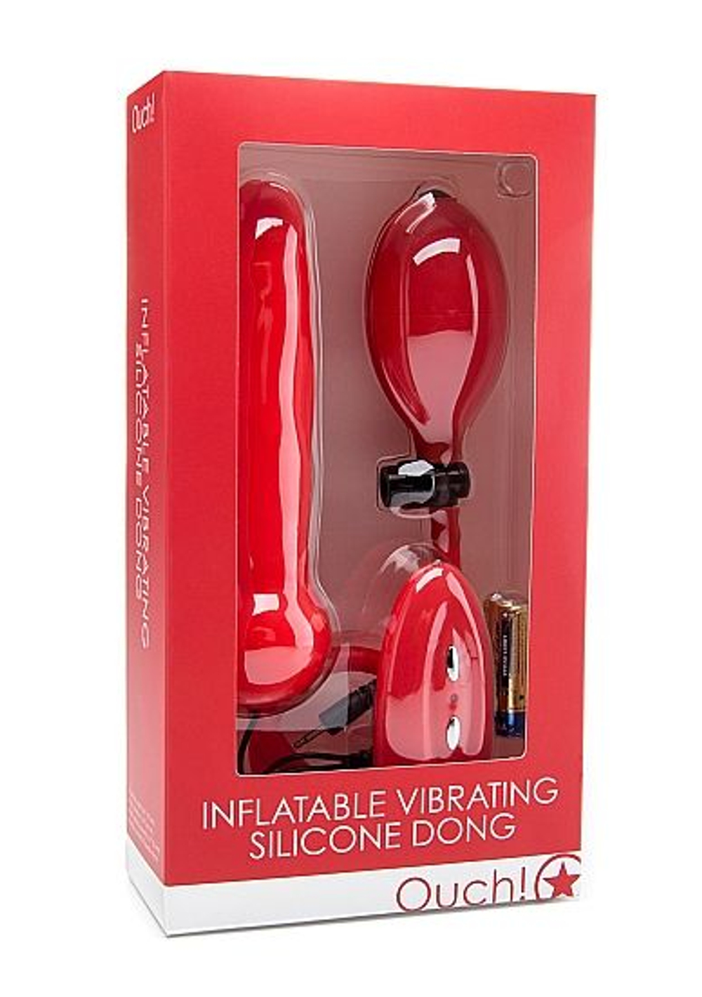 Красный расширяющийся анальный виброплаг - 15,5 см. (Цвет: красный)