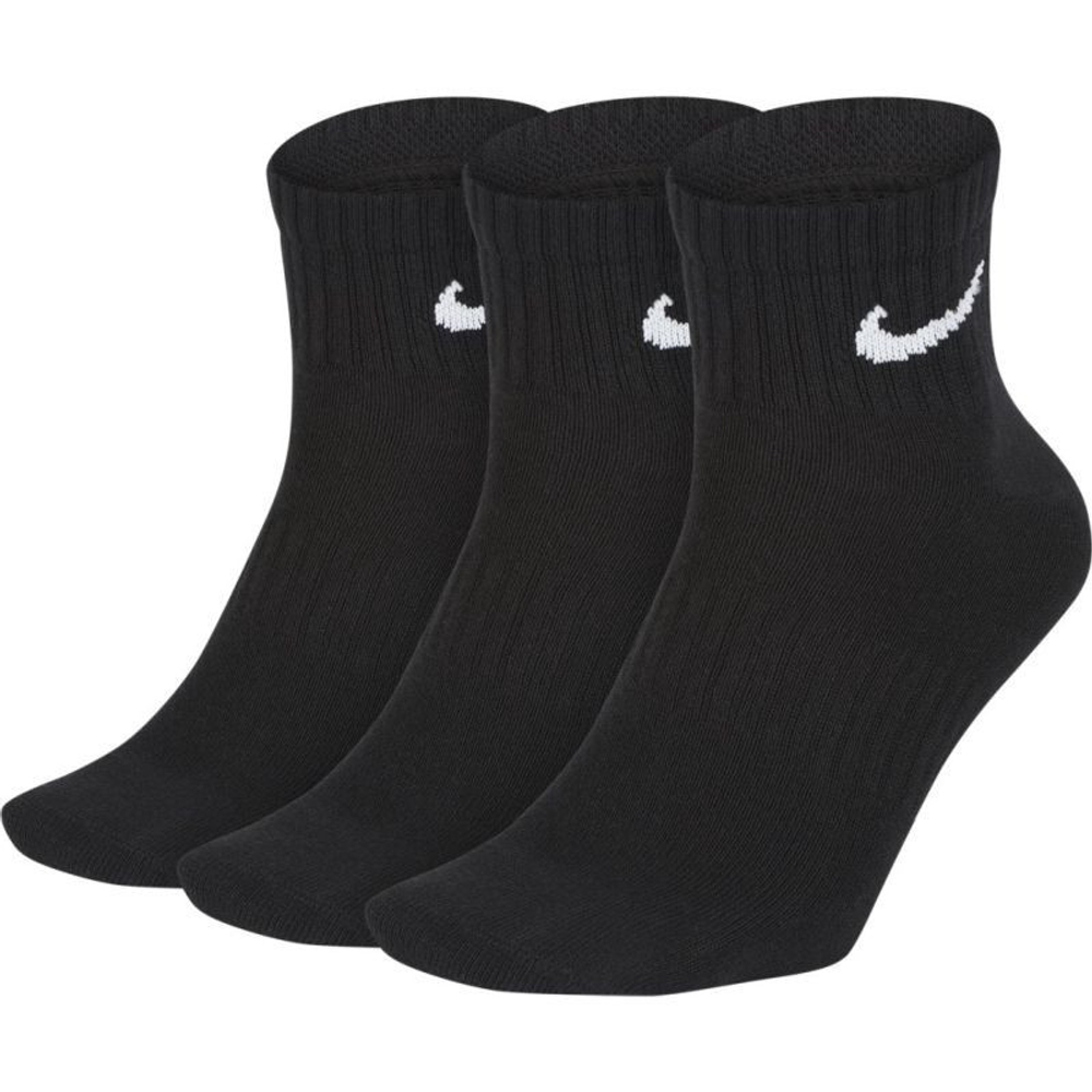 Теннисные носки Nike Everyday Lightweight Ankle 3P - черный