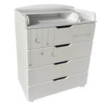 Комод детский с пеленальной доской Indigo Baby Line 800/4 ЛДСП, МДФ звездочки