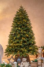 елка с встроенной гирляндой "Парижанка" премиум (литая+пвх)