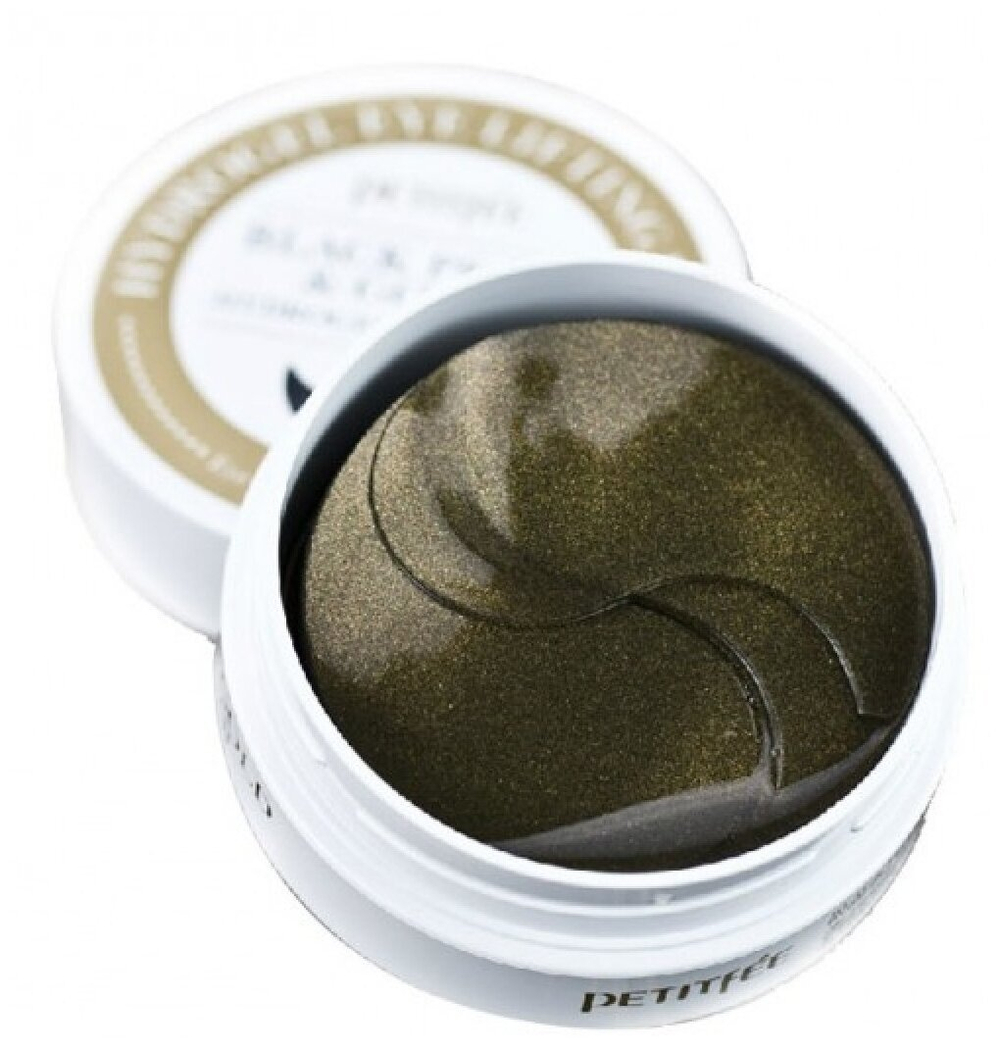 Petitfee Гидрогелевые патчи для глаз Black Pearl & Gold Hydrogel Eye Patch, 60 шт.