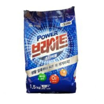 [MUKUNGHWA КОРЕЯ] Стиральный порошок "Белизна и яркость" с пузырьками кислорода  и содой 1,5 кг (мягкая упаковка)