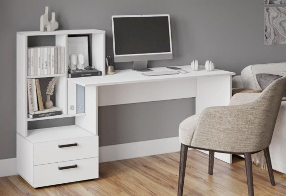 Компьютерный стол СКМ-5 (Белый) МФ Микон