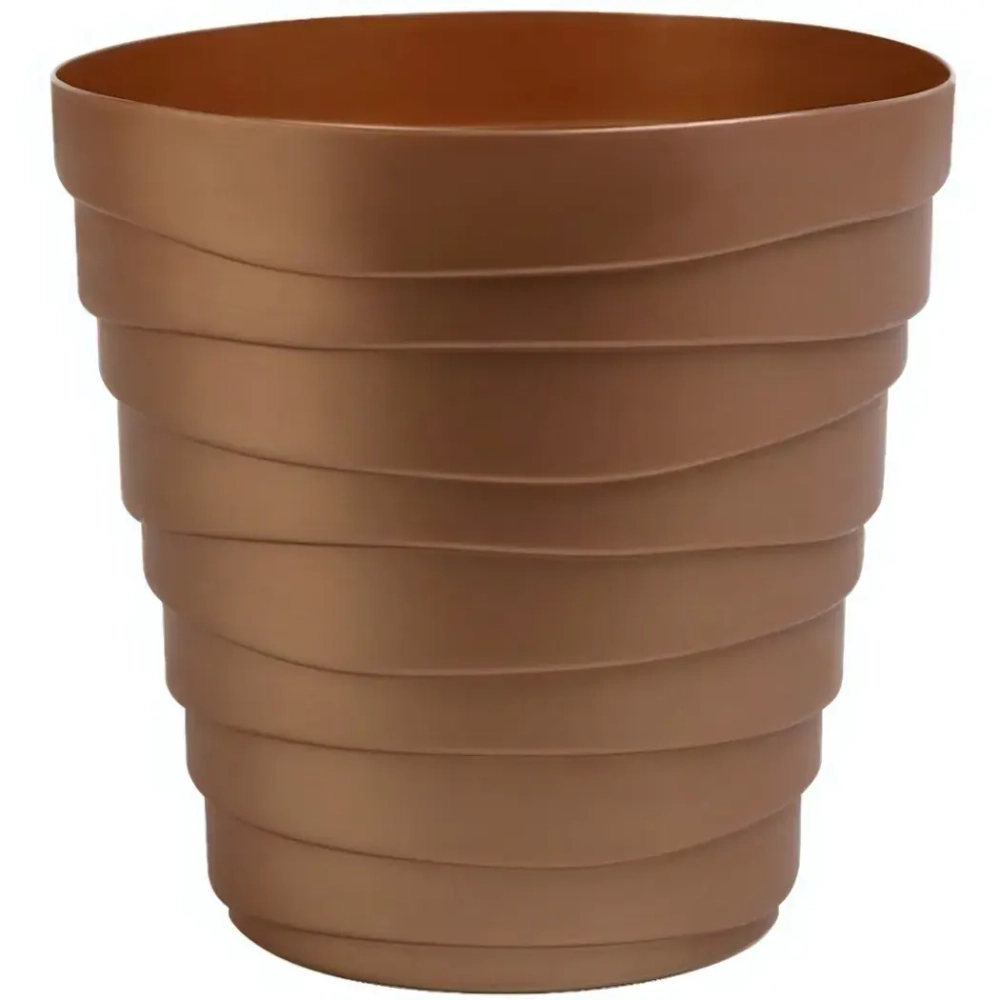 Кашпо для цветов пластиковое 3,5л d-19,7см «Бархан» Золотой песок