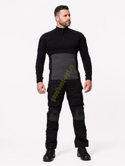 Тактический костюм с защитой Комбат Чёрный