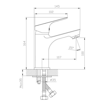 Смеситель Rossinka RS29-13 для раковины