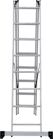 Лестница алюминиевая 3-х секционная 8 ступеней Новая высота NV1230 артикул 1230308