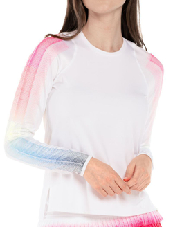 Женская теннисная футболка (dł. Рукава) Lucky in Love Luv Core Shock Wave Long Sleeve - разноцветный