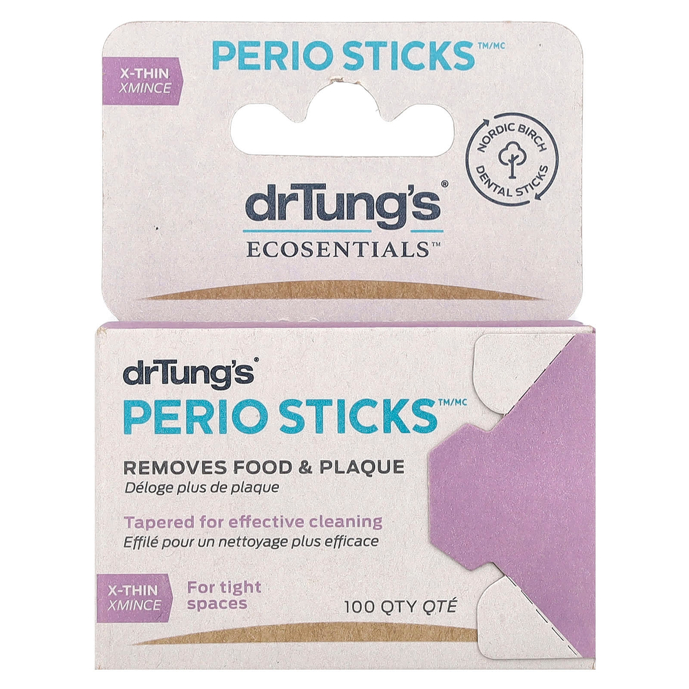 Dr. Tung's, Ecosentials™, Perio Sticks™, X-Thin, 100 стик-стиков