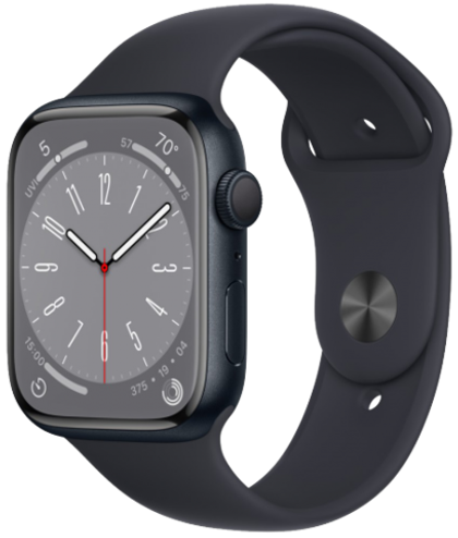Apple Watch Series 8 41 мм, корпус из алюминия цвета «тёмная ночь»