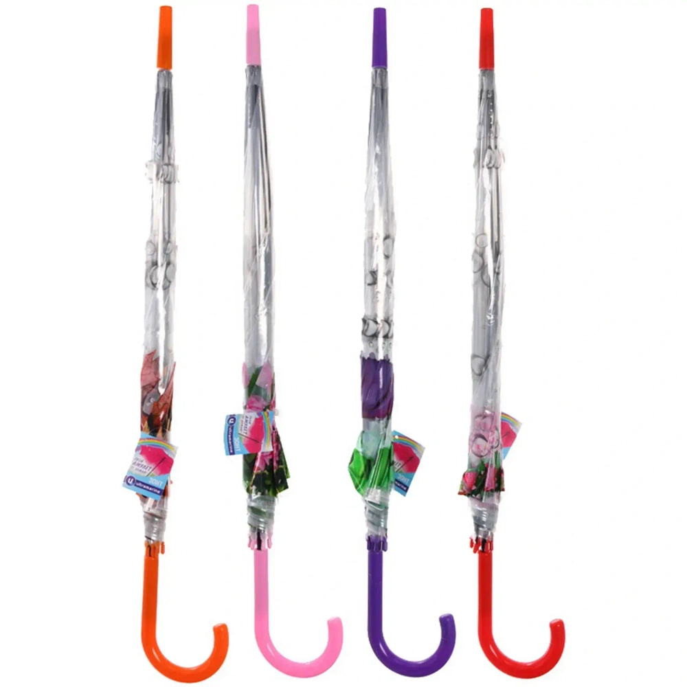 Зонт-трость женский купол «Цветы», 8 спиц, цвет микс, d-80см, длина в слож. виде 82см