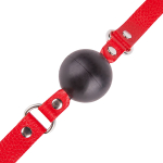 Кляп-шар 4см с красным кожаным ремешком Sitabella BDSM Accessories 3091-2