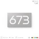 Номер на дверь 673, табличка на дверь для офиса, квартиры, кабинета, аудитории, склада, серая 120х70 мм, Айдентика Технолоджи