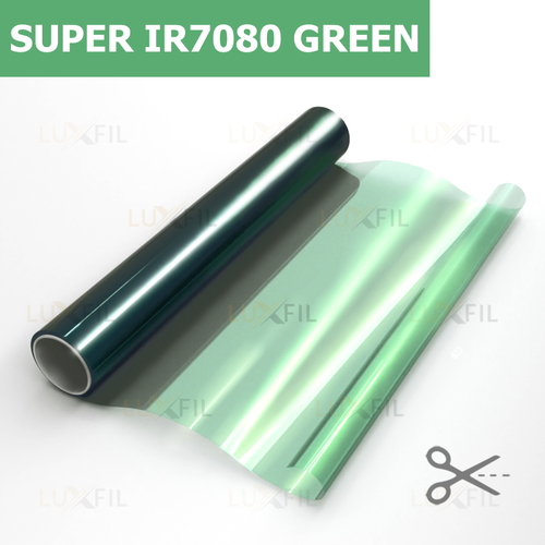 Пленка для окон атермальная SUPER IR7080 Green керамика LUXFIL, на отрез (ширина рулона 1,524 м.)