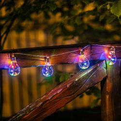 USL-S-126-PT4000 BULBS Садовая гирлянда на солнечной батарее Лампочки. 40 светодиодов. Разноцветный свет. 1xАA Ni-Mh аккумулятор в-к. IP44. TM Uniel