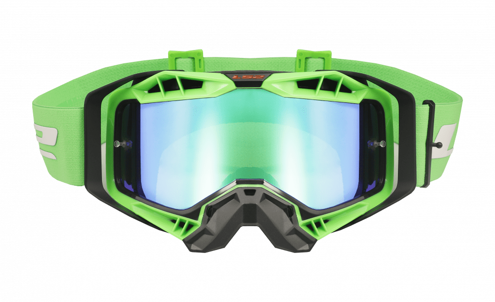 LS2 Очки кроссовые AURA Goggle с хамелеон линзой зеленые