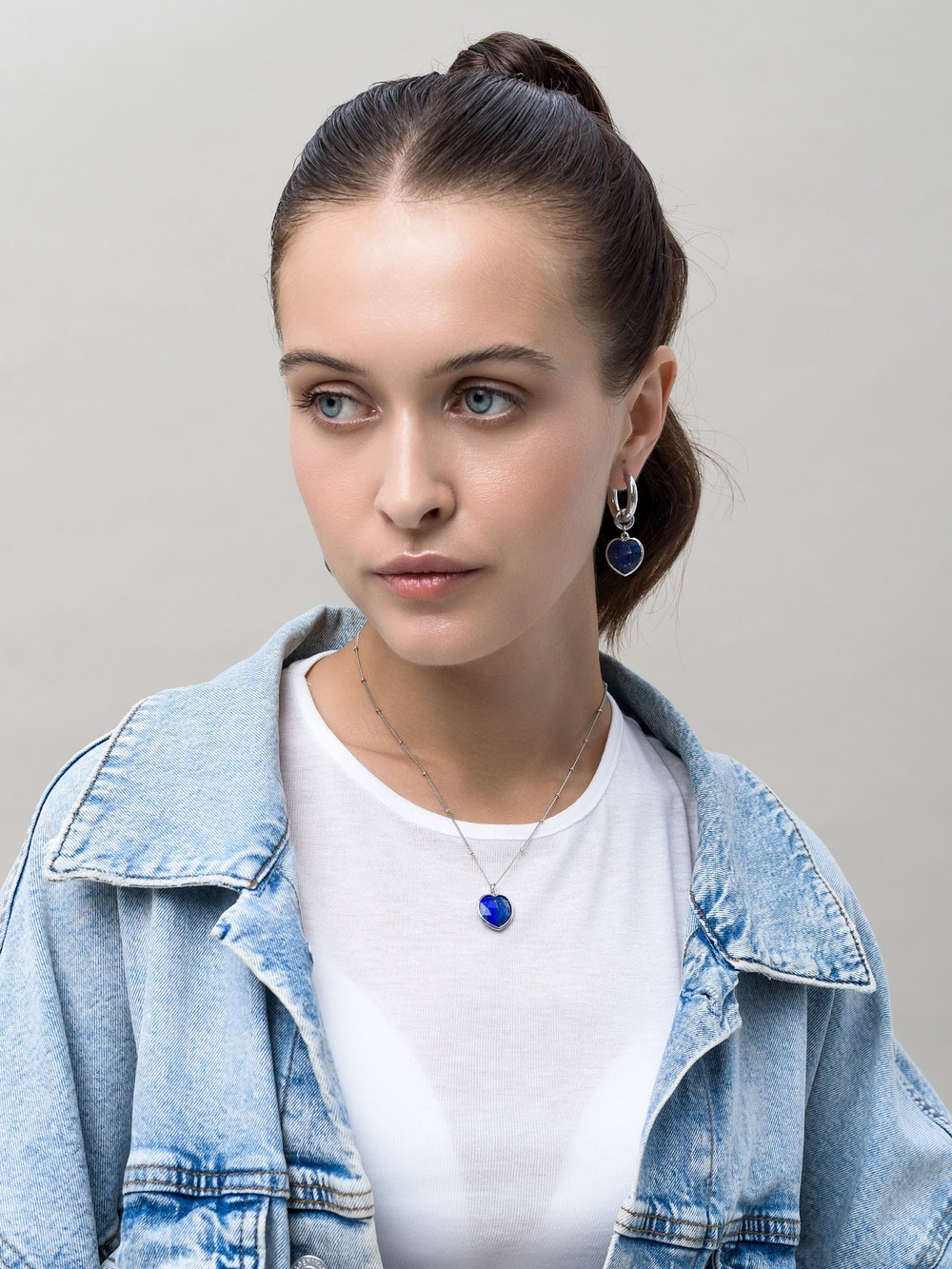 Колье "Lovely" с лазуритом Silver