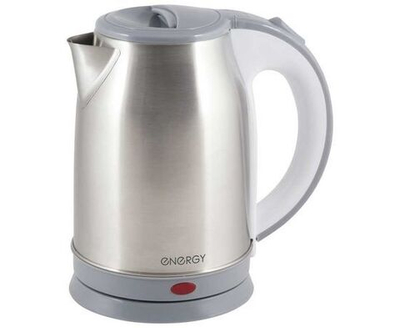Чайник электр. Energy E-202 Стальной (диск, 1,8л), 1,5кВт, нерж.сталь