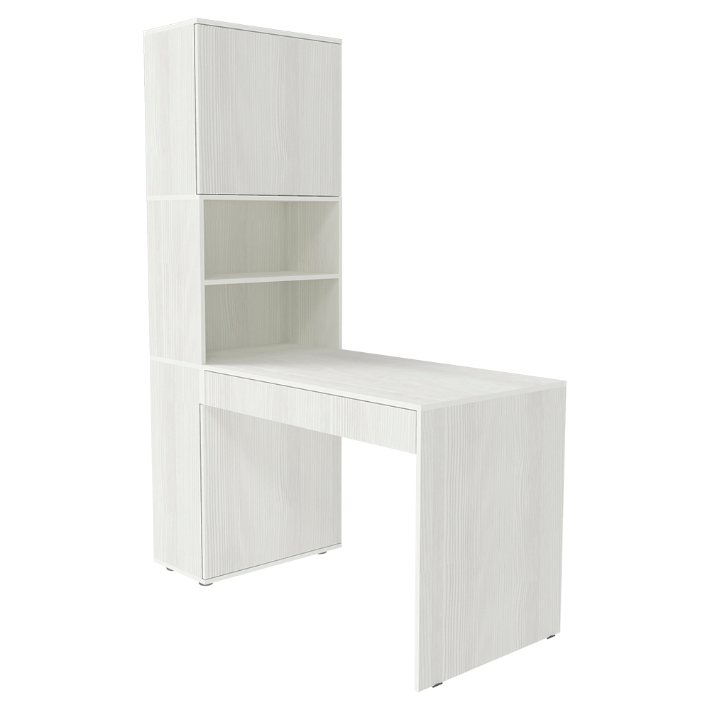 Стол письменный со стеллажом КарИВи 1330 Белое Дерево Белое Дерево