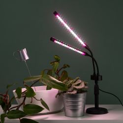 Настольный светильник для растений ЭРА FITO-20W-АLED-Ra-USB полного спектра 20 Вт черный