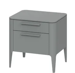 Тумба прикроватная Type 2 ящика ширина 50 см (серый)