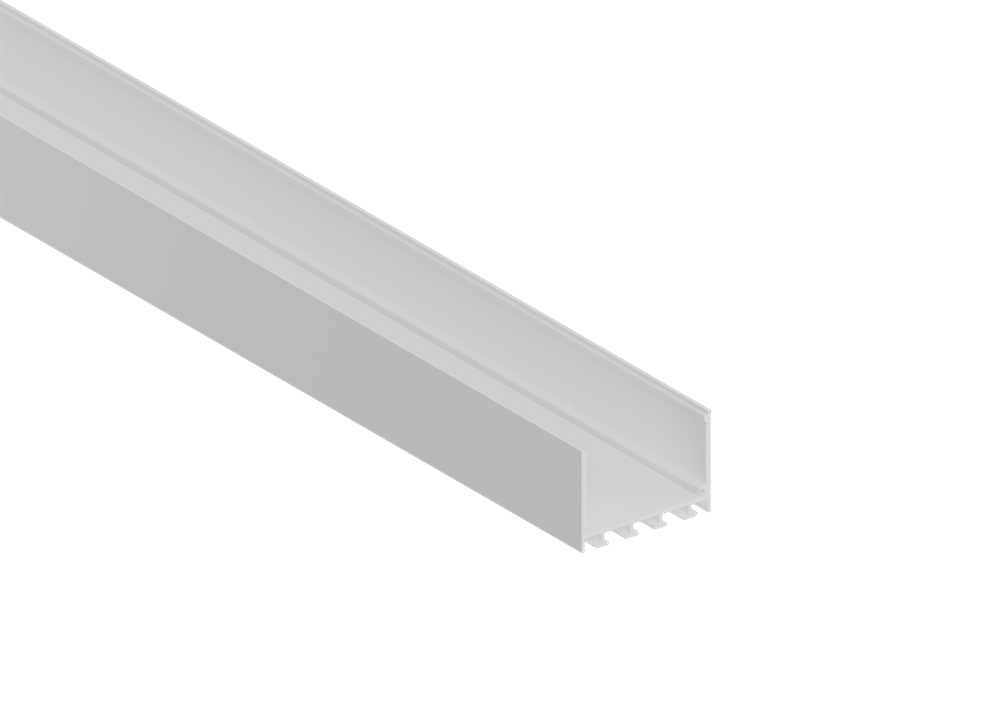 Накладной алюминиевый профиль, 50х35х2000. Цвет: Белый матовый, RAL9003,Серия:DN8ALE