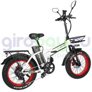 Электровелосипед Syccyba F10 Pro (48V/20Ah) - Белый с красными ободами фото №10