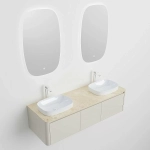 Тумба с раковиной Black&White Universe 9161600-2 Double 160 бежевая