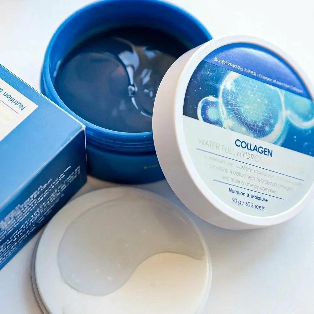 Патчи гидрогелевые для области вокруг глаз с коллагеном FarmStay Collagen Water Full Hydrogel Eye Patch, 90g