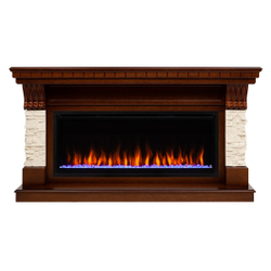 Электрокамин RealFlame Michigan 42/BV NT орех с очагом Saphir 42