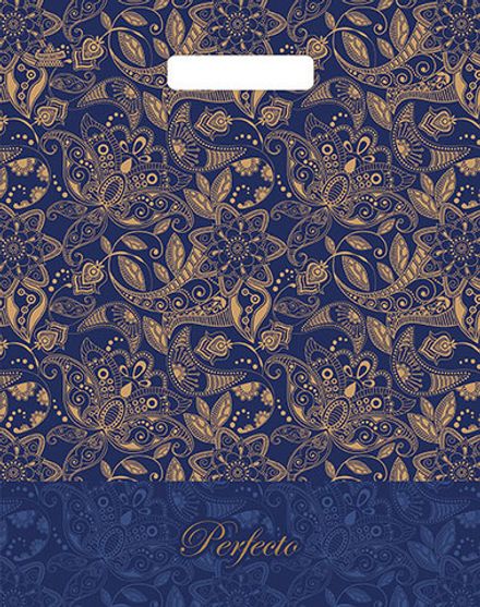 Пакеты с вырубной ручкой "Перфекто Узоры" 37х30+3см, 90мкм (25/400шт)