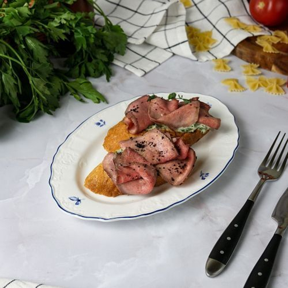 Блюдо овальное 25 см,коллекция "Blue Flower" P.L. Proff Cuisine