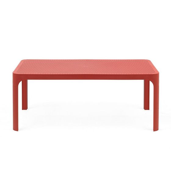 Красный пластиковый журнальный столик Net Table 100х40 см | Nardi | Италия