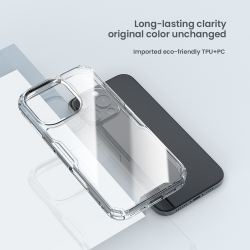 Усиленный прозрачный чехол от Nillkin для iPhone 16 Pro, серия Nature TPU Pro Case